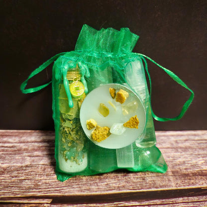Abundance & Prosperity Spell Box: Wealth Manifestation Crystal Ritual Kit