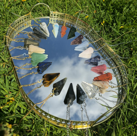 Custom Crystal Pendulum: Choose Your Stone & Chain