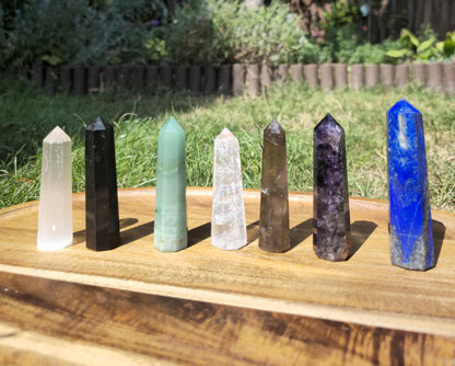 Crystal Towers (6–10 cm): Polished Points for Healing, Protection & Energy Work